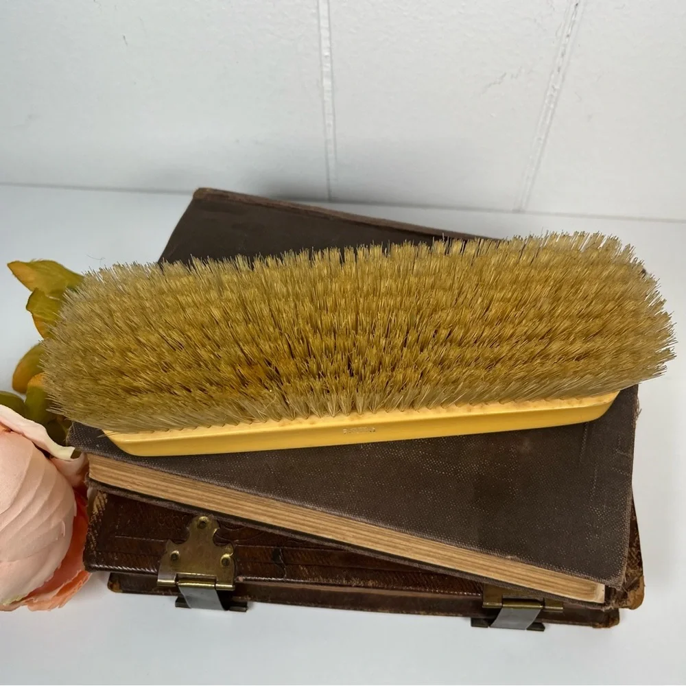 Antique Parisian Loonen Ivory Celluloid Vanity Brush (Unique Photo Holder)
